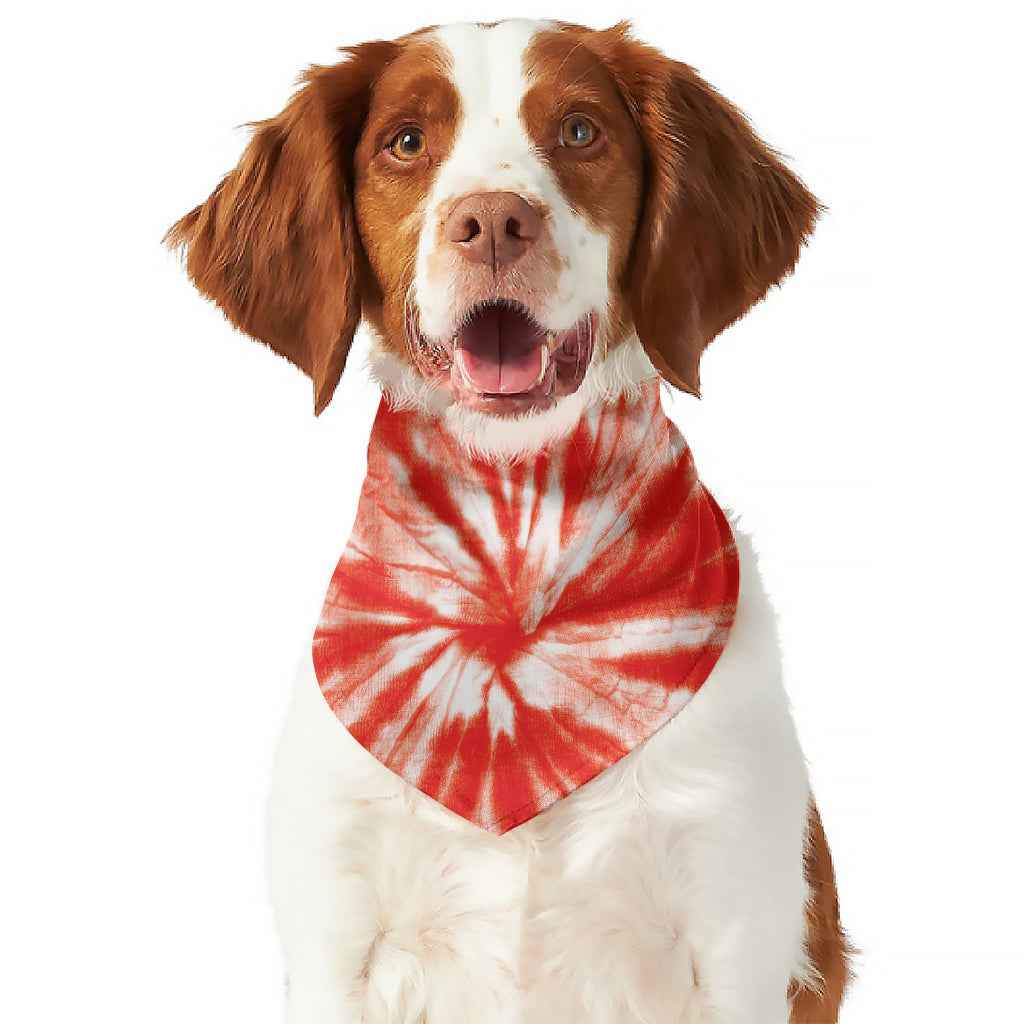 Orange Tie Dye Print Dog Bandana