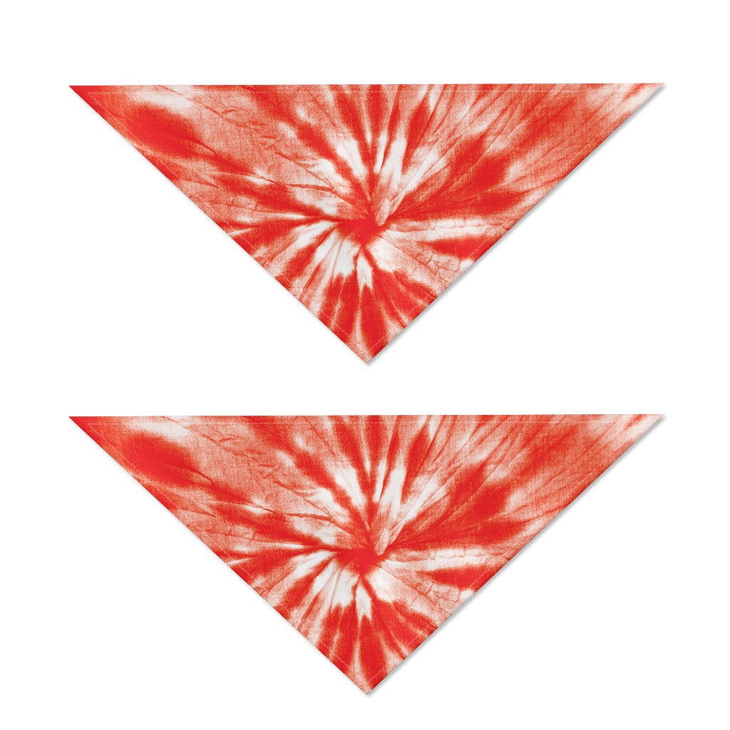 Orange Tie Dye Print Dog Bandana