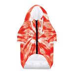 Orange Tie Dye Print Dog Zip Up Hoodie