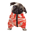 Orange Tie Dye Print Dog Zip Up Jacket