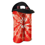 Orange Tie Dye Print Double Neoprene Wine Tote
