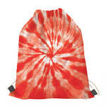 Orange Tie Dye Print Drawstring Bag