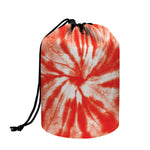 Orange Tie Dye Print Drawstring Makeup Bag