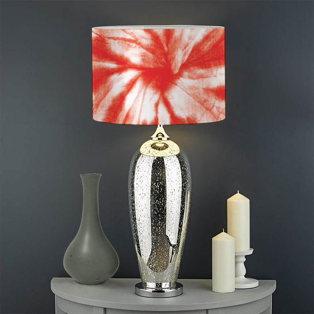 Orange Tie Dye Print Drum Lamp Shade