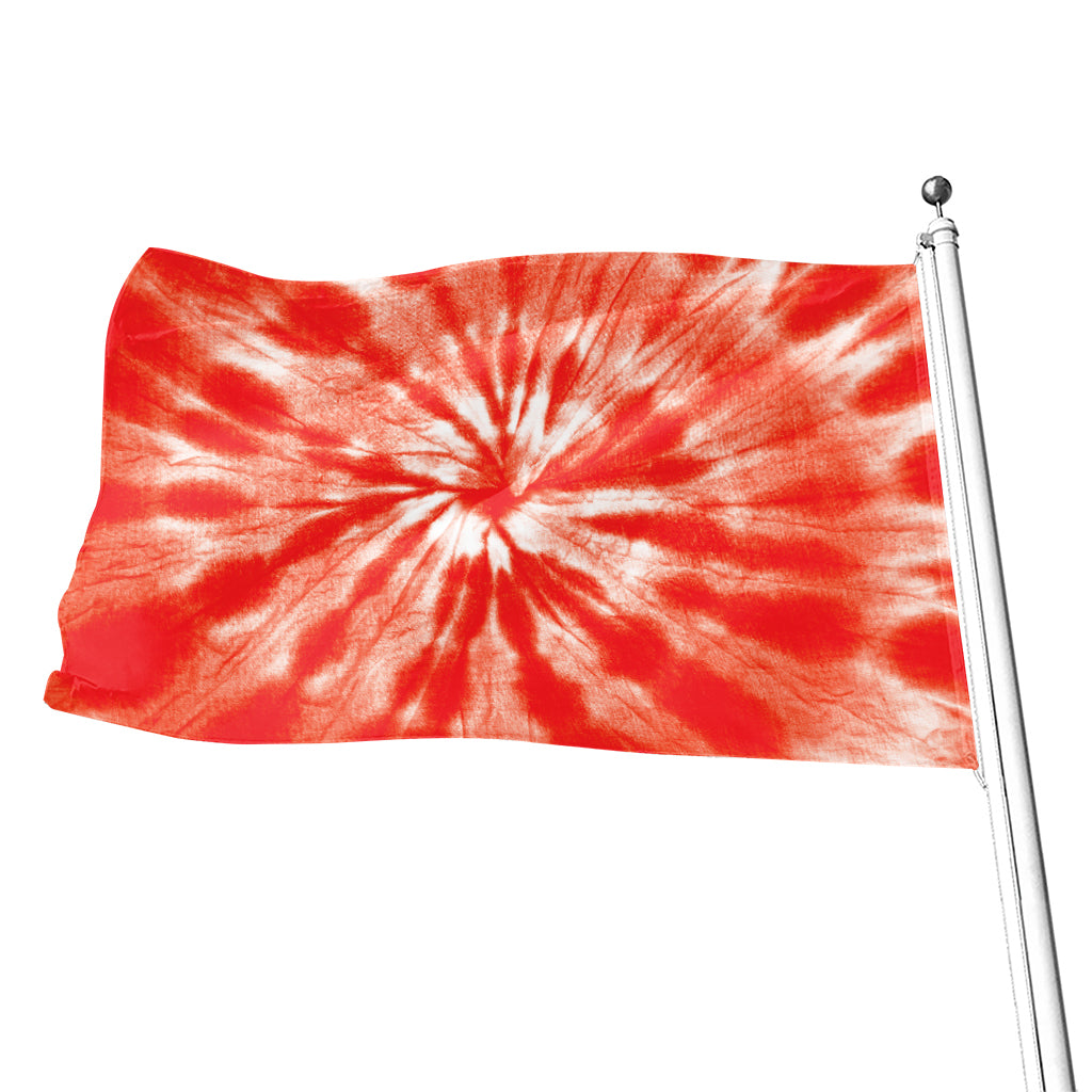 Orange Tie Dye Print Flag