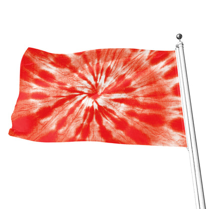 Orange Tie Dye Print Flag