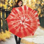 Orange Tie Dye Print Foldable Umbrella