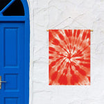 Orange Tie Dye Print Garden Flag