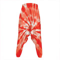 Orange Tie Dye Print Hammer Pants