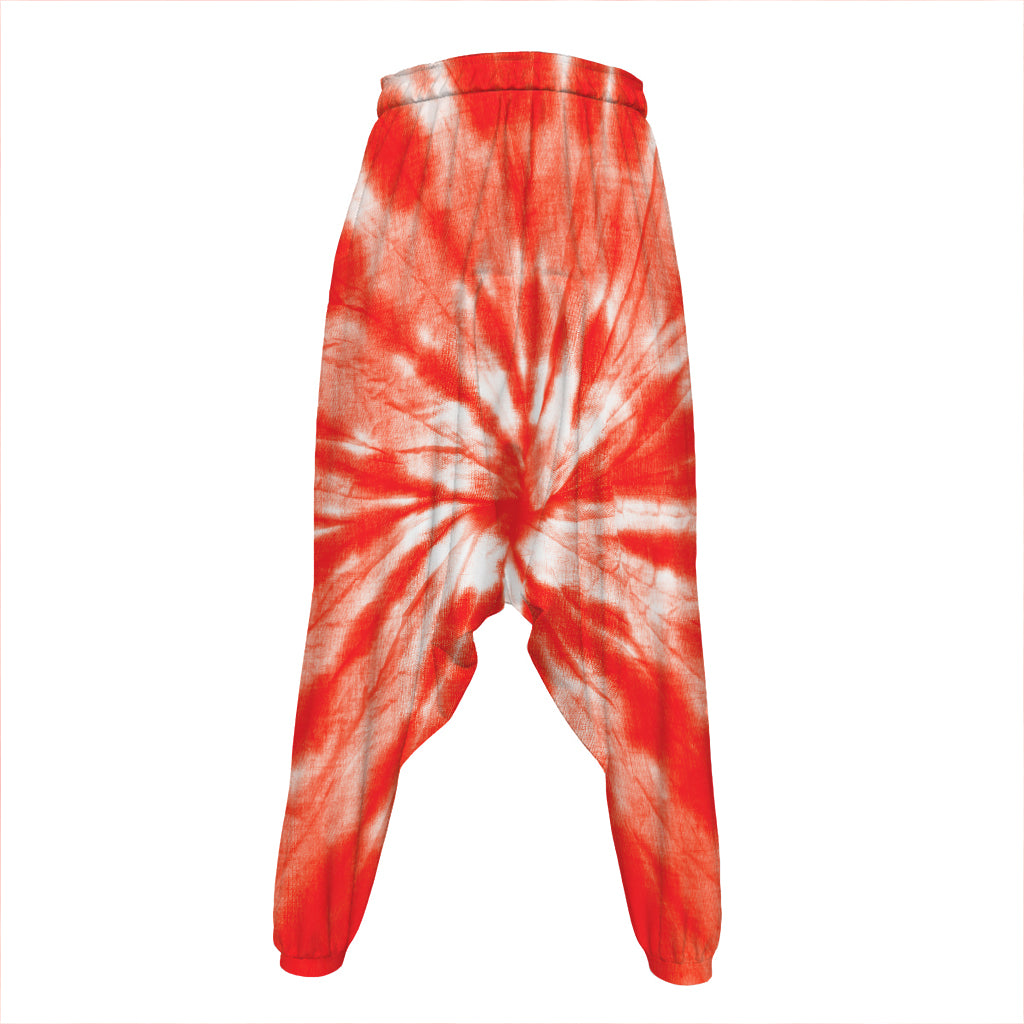 Orange Tie Dye Print Hammer Pants