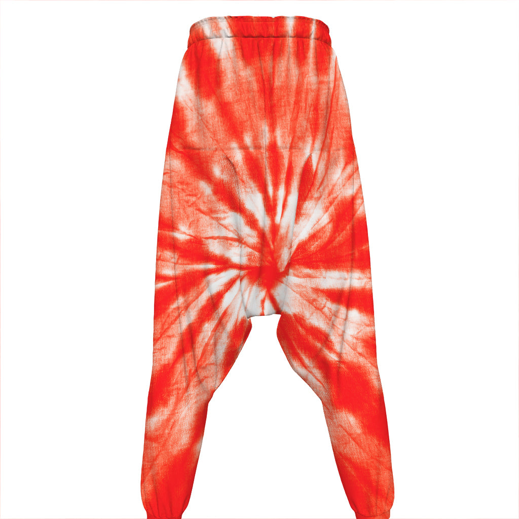 Orange Tie Dye Print Hammer Pants