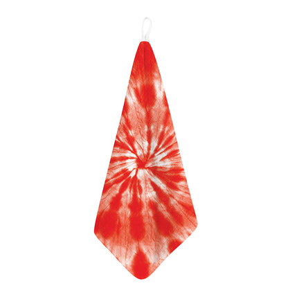 Orange Tie Dye Print Hand Towel