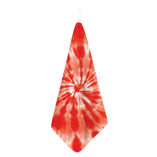Orange Tie Dye Print Hand Towel