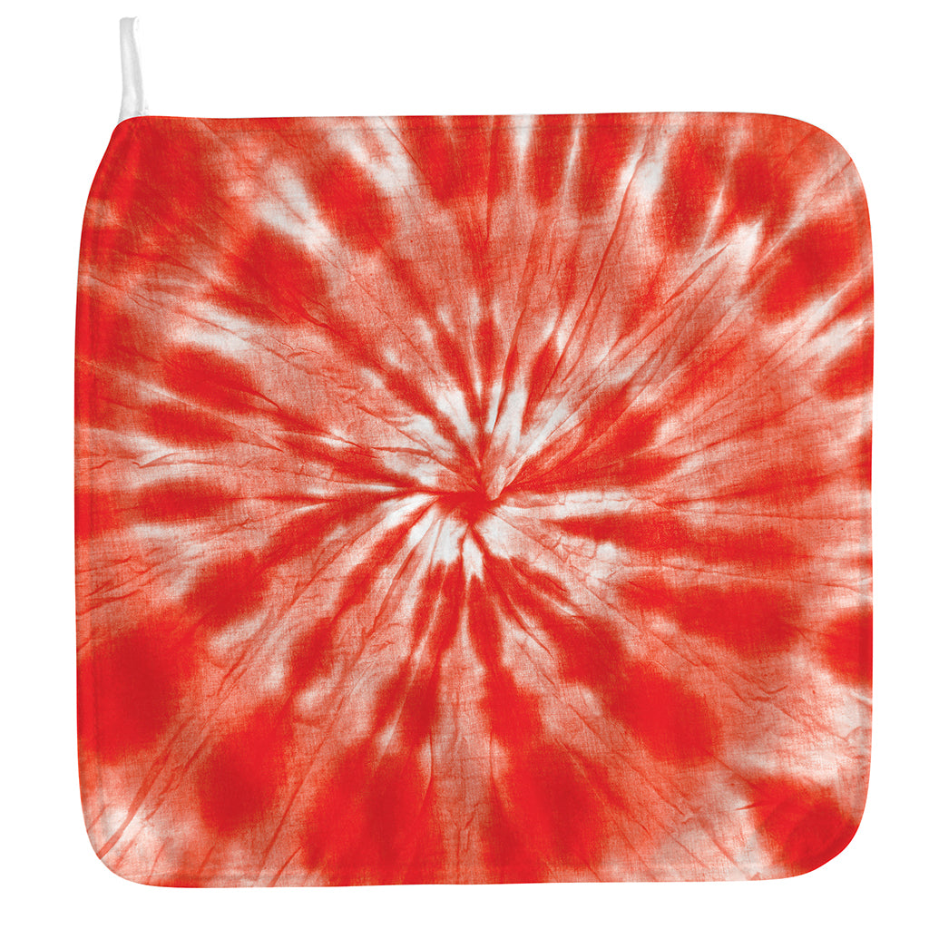 Orange Tie Dye Print Hand Towel