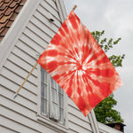 Orange Tie Dye Print House Flag