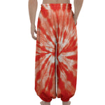 Orange Tie Dye Print Lantern Pants