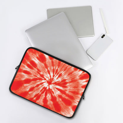 Orange Tie Dye Print Laptop Sleeve