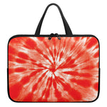 Orange Tie Dye Print Laptop Sleeve With Handle