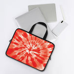 Orange Tie Dye Print Laptop Sleeve With Handle