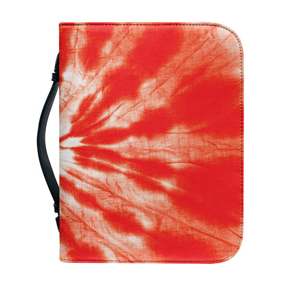Orange Tie Dye Print Leather Bible Cover