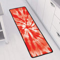 Orange Tie Dye Print Long Kitchen Mat
