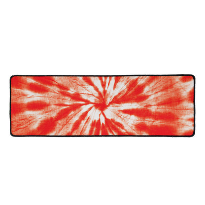 Orange Tie Dye Print Long Kitchen Mat