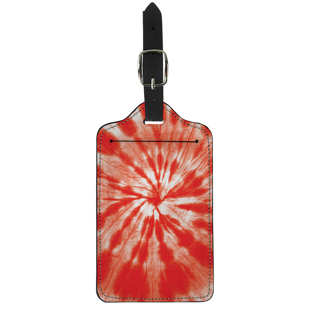 Orange Tie Dye Print Luggage Tag