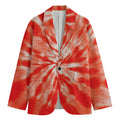 Orange Tie Dye Print Men's Blazer
