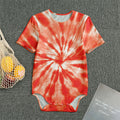 Orange Tie Dye Print Men's Bodysuit