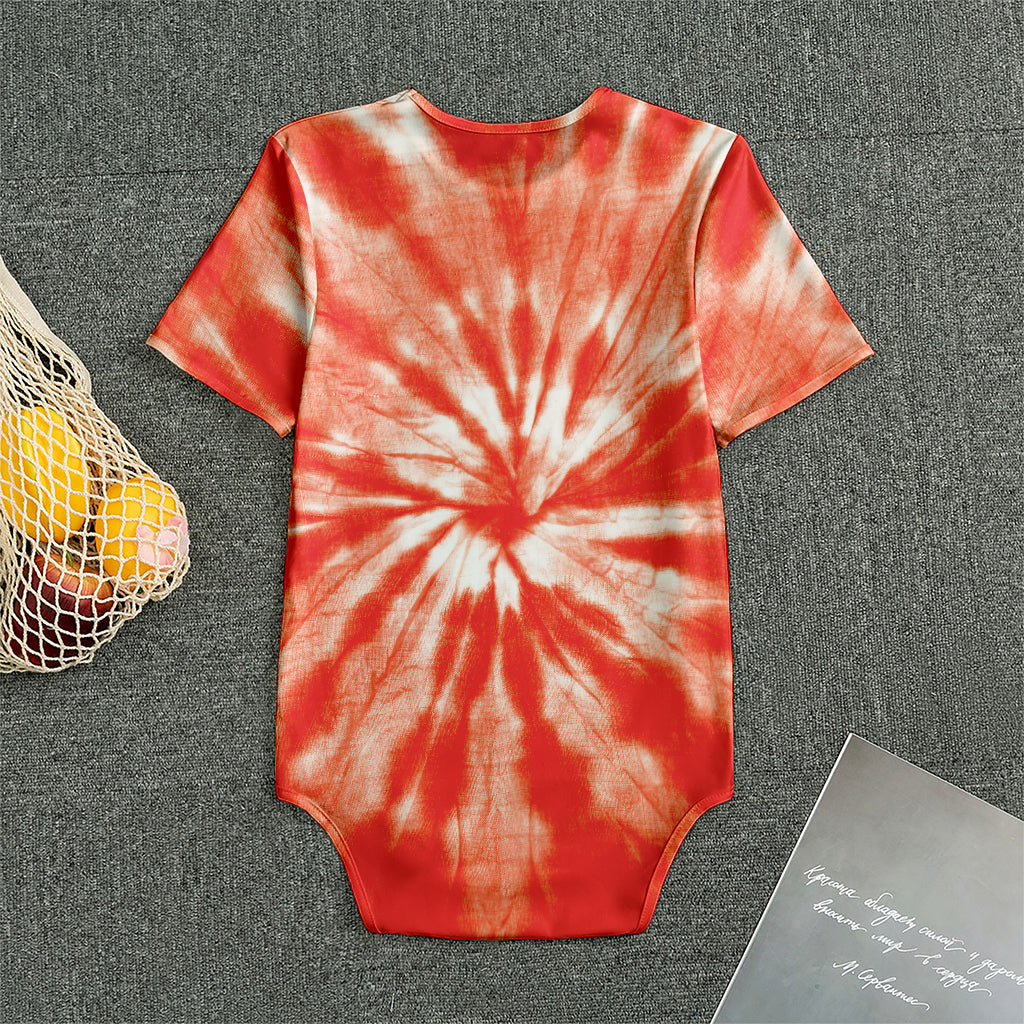 Orange Tie Dye Print Men's Bodysuit