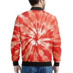Orange Tie Dye Print Men's Bomber Jacket