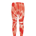 Orange Tie Dye Print Men's Leggings