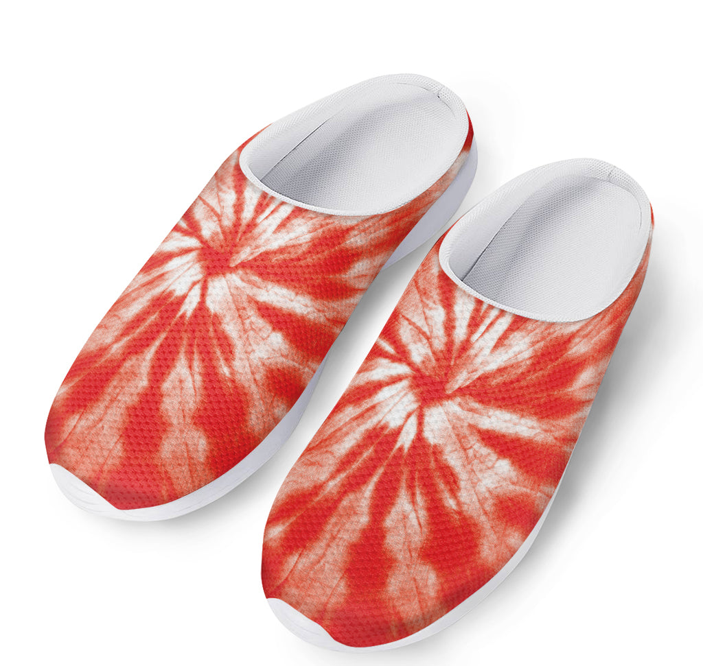 Orange Tie Dye Print Mesh Casual Shoes