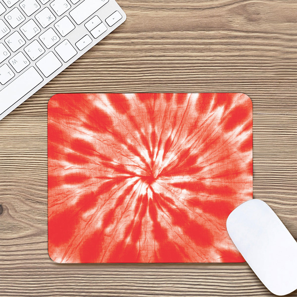Orange Tie Dye Print Mouse Pad
