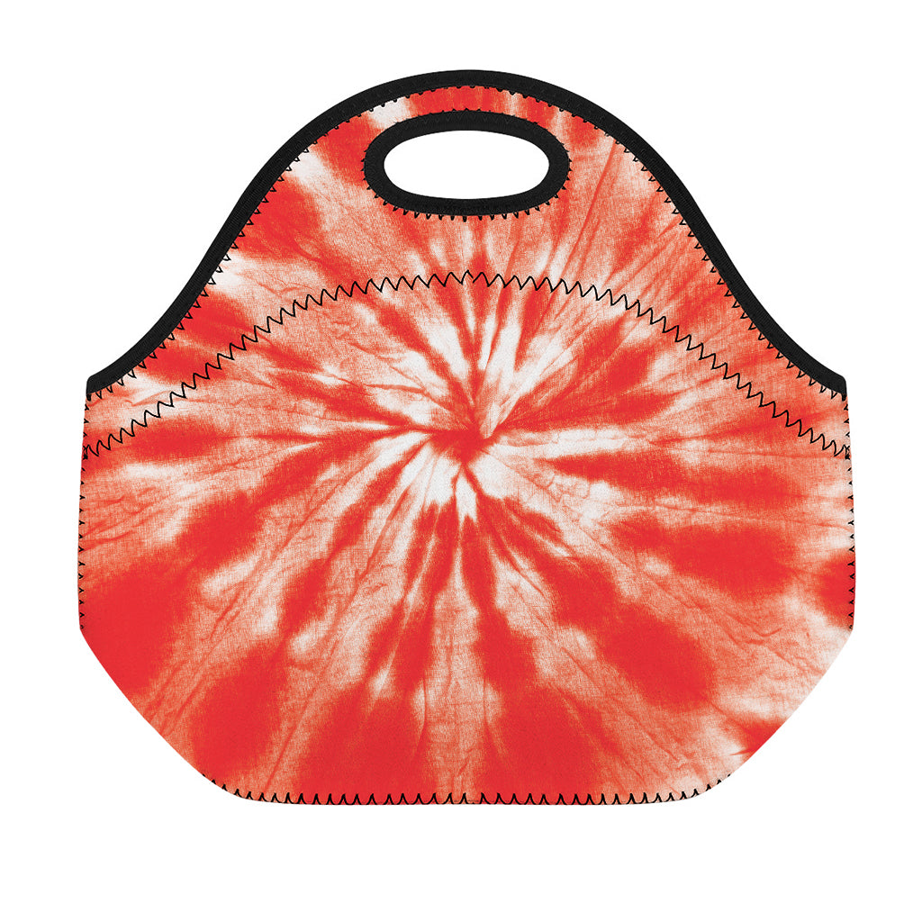 Orange Tie Dye Print Neoprene Lunch Bag