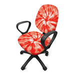 Orange Tie Dye Print Office Chair Cover