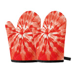 Orange Tie Dye Print Oven Mitts