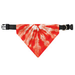 Orange Tie Dye Print Over The Collar Dog Bandana