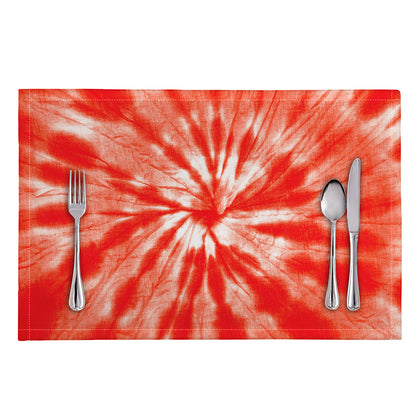 Orange Tie Dye Print Placemat