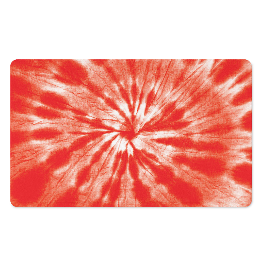 Orange Tie Dye Print Polyester Doormat