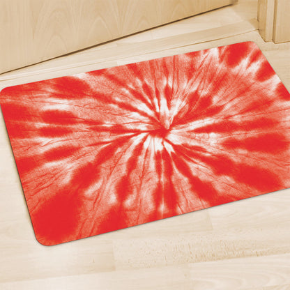 Orange Tie Dye Print Polyester Doormat