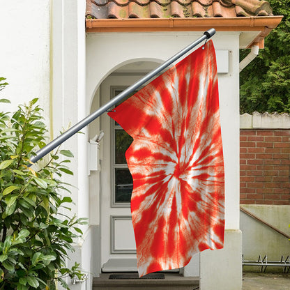 Orange Tie Dye Print Polyester Flag