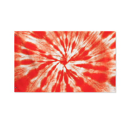 Orange Tie Dye Print Polyester Flag