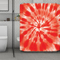 Orange Tie Dye Print Polyester Shower Curtain