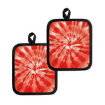 Orange Tie Dye Print Pot Holders