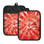 Orange Tie Dye Print Pot Holders With Pocket