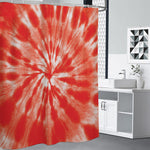 Orange Tie Dye Print Premium Shower Curtain