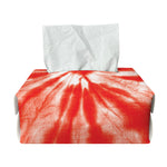 Orange Tie Dye Print Rectangle Tissue Box Cover