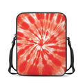 Orange Tie Dye Print Rectangular Crossbody Bag