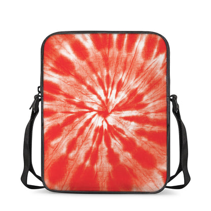Orange Tie Dye Print Rectangular Crossbody Bag